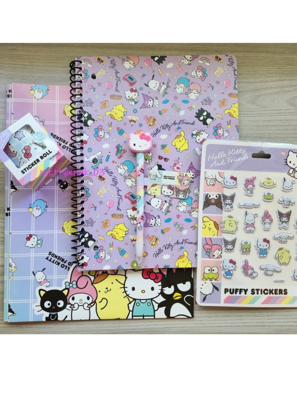 Hello Kitty Stationary Set Stickers Notebook Folder Pen NEW!